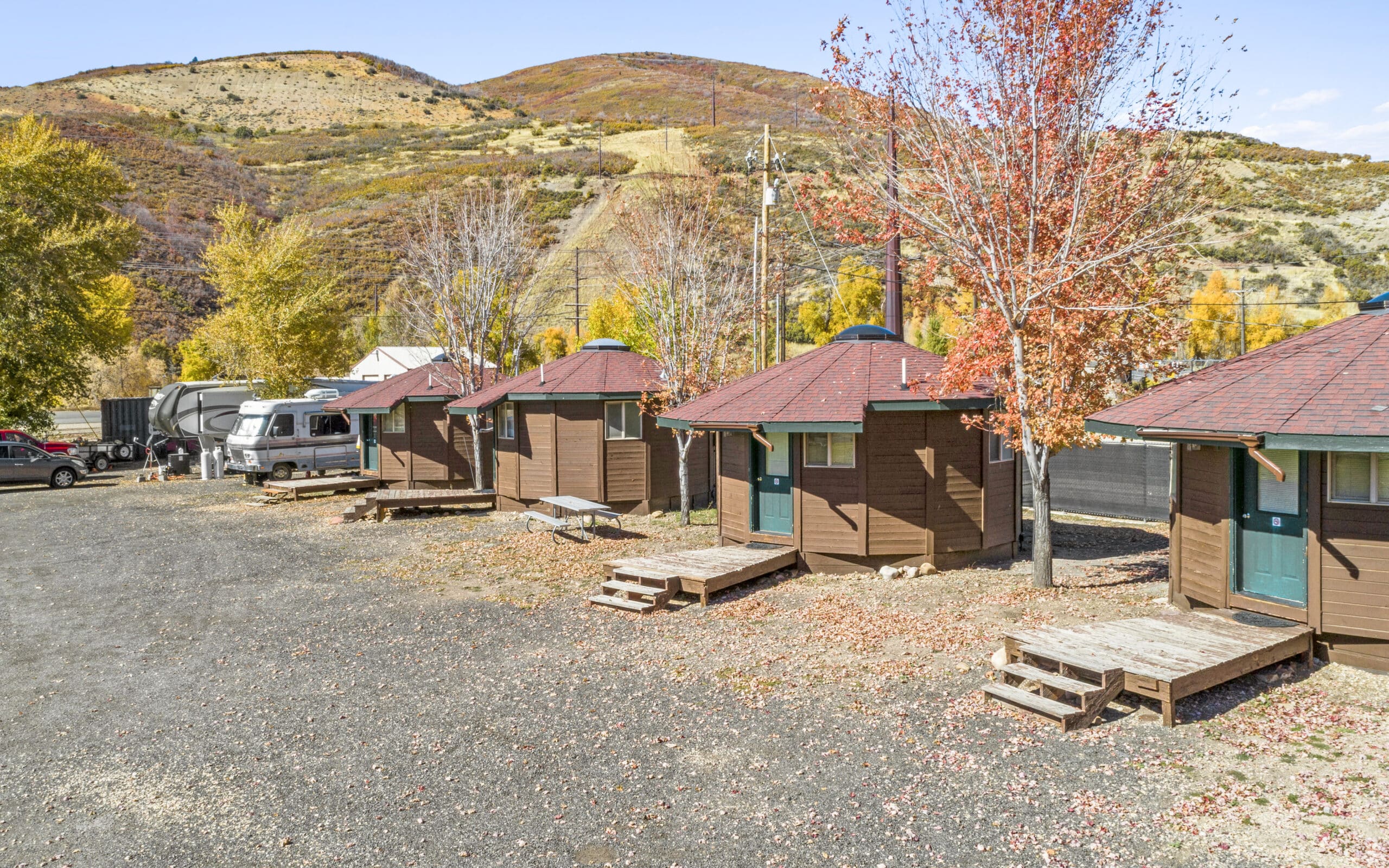 Yurt options at Rivers Edge Campground